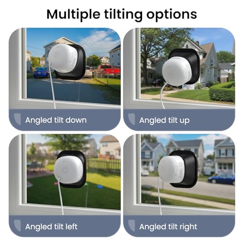 Image of INFIYA 2K Window Camera, 2.4Ghz&5Ghz WiFi Security Cameras, Adjustable View with 18 Tilt Mount, Indoor Outdoor use with Anti-Glare Color Night Vision,24 /7 Recording Cameras for Home Security, 1Pack