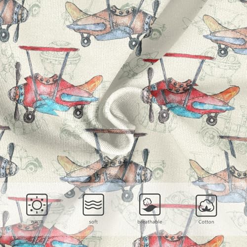 Girls' Underwear Retro Airplane Cotton Stretch Comfort Toddler Panties3