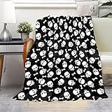 Fleece Throw Blanket Soft Cozy Warm Bed Blanket Decorative Blankets for Home Decor Skull,50x60