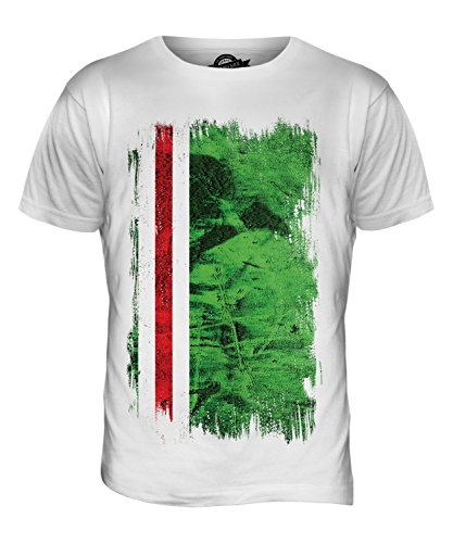 T-Shirt Homme Drapeau République Tchétchène D'Itchkérie à Effet Imprimé Grunge Usé