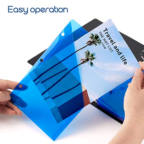 image for Ktrio Plastic Mini Sheet Protectors 5.5 x 8.5 inch Assorted Colors, Pa