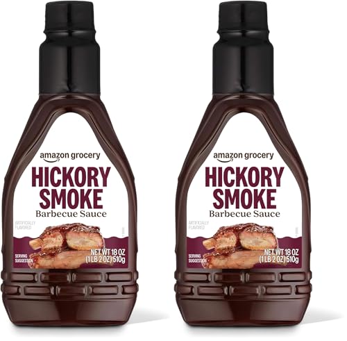 Amazon Brand, Happy Belly Hickory Smoked BBQ Sauce, 1.12 Lb (Pack of 2)