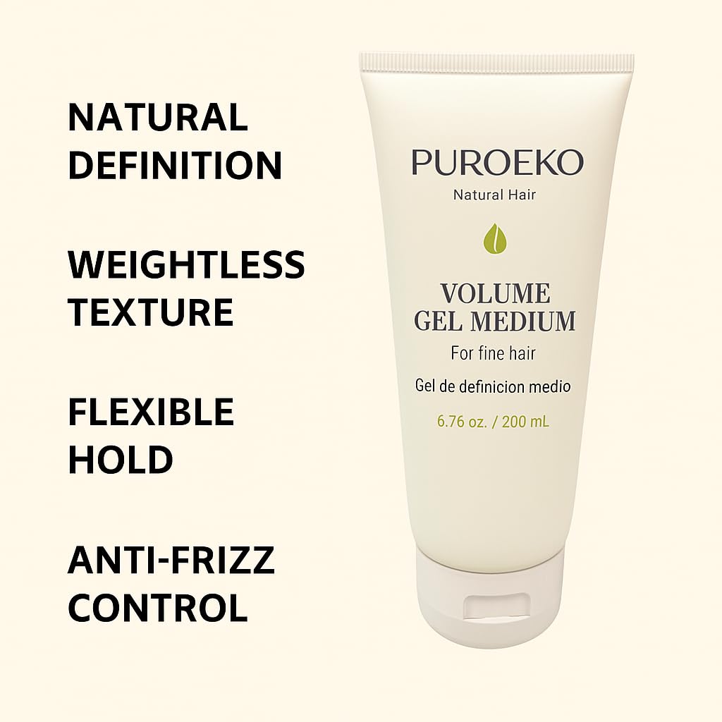 Medium Hold Gel for Lightweight Volume & Flexible Styling - Hair Styling Gel with Natural-Origin Formula, Rice Protein, Control Without Stiffness