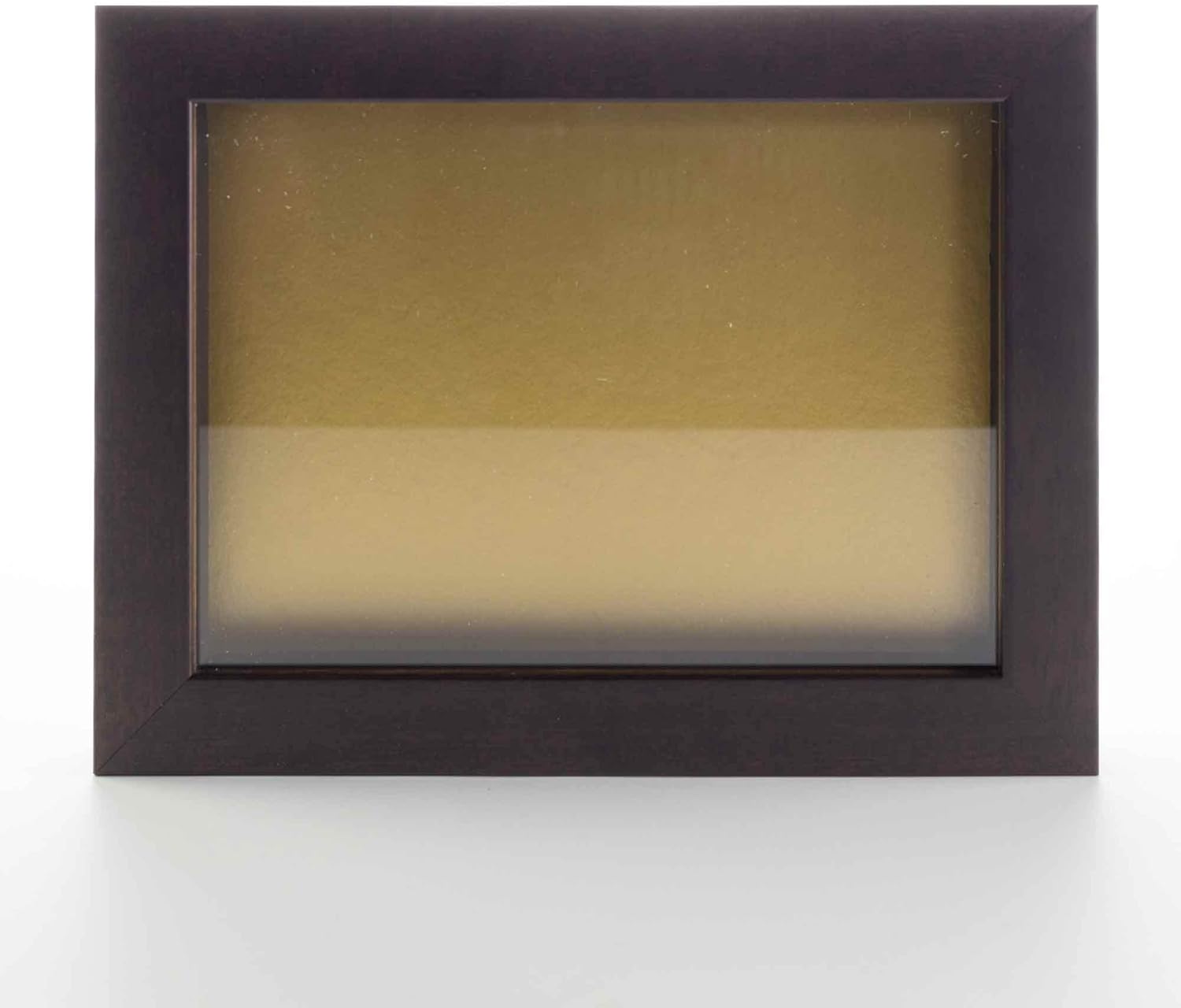 Dark Brown 13x13 Wood Shadow Box Display Frame with Gold Acid-Free Backing UV Acrylic & Hanging Hardware - with 3/4" Usable Depth - Makes Great T Shirt Display Frame Shadowbox