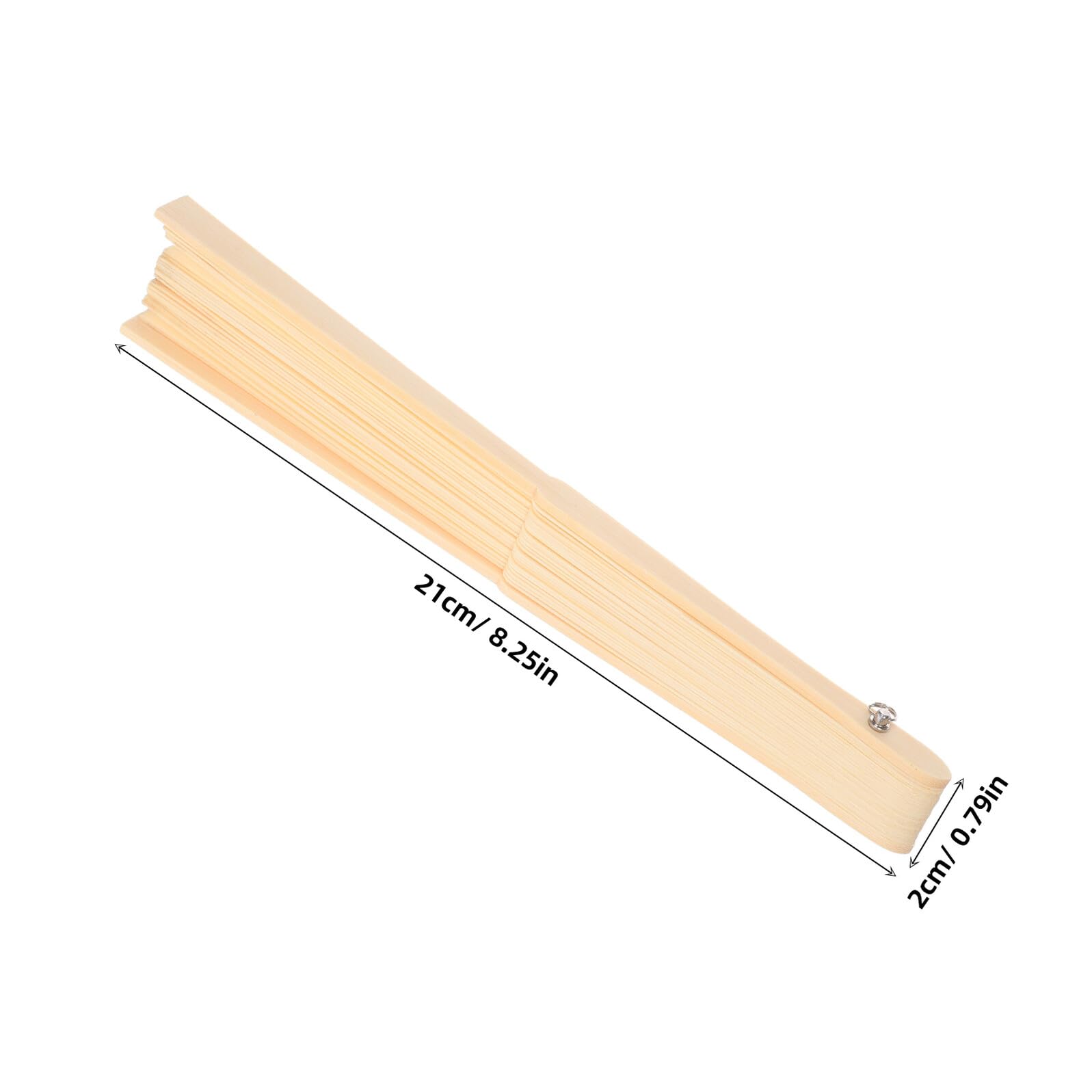 Angoily Marco de Abanico Estilo Japonés DIY Esqueleto Plegable de Abanico Natural sin Tela Material Ligero y Resistente para Hacer y Boda Accesorio para Manualidades y Fiestas