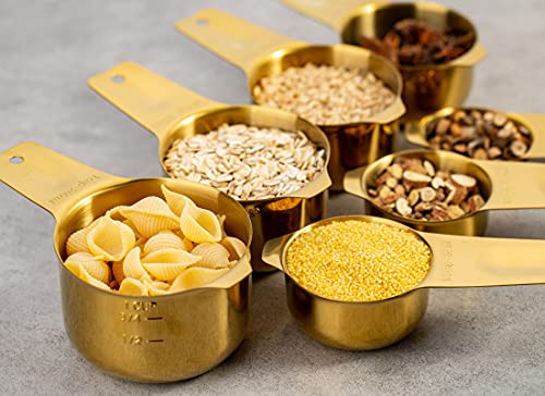 Image of 7-Piece 18 /8 Stainless Steel Measuring Cups Set, Gold