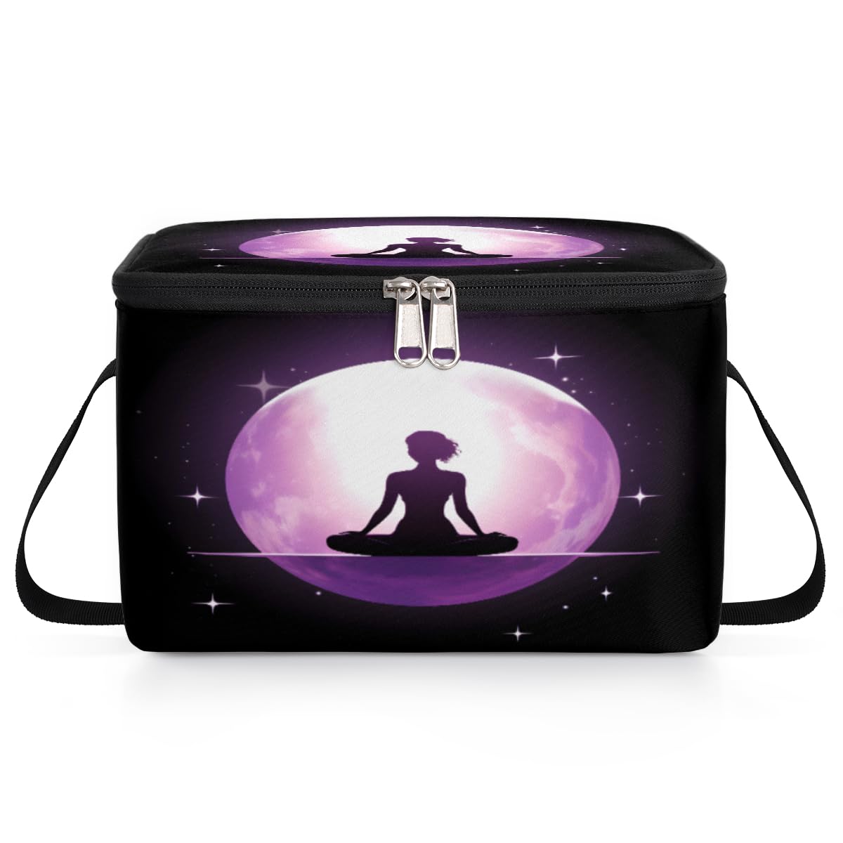 GzLeyigou Yoga Women Lunch Bags for Women Men 9 Cans, Hot & Cold Food Delivery Bag Insulated Grocery Bag Insulated Lunch Box Cooler Bag for Office Work Picnic Beach