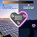 gemdwpw Solar Powered Wireless LED Heart Shape C-Pillar Neon Light, Car Solar Heart LED Light, Romantic Car Interior Ambient Light, Outdoor Decor and Couples' Valentine's Day Decoration (C)