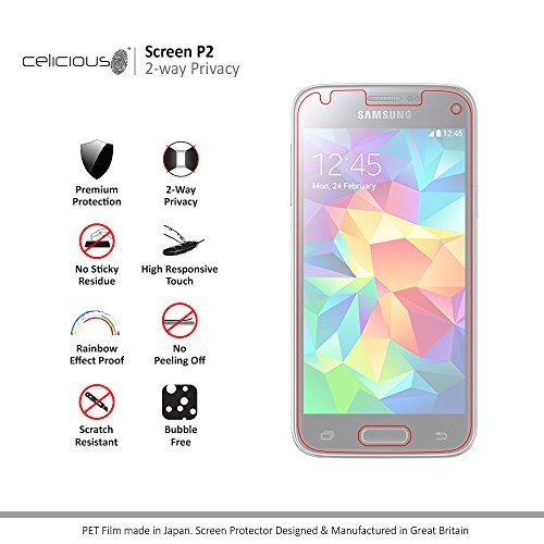 Celicious Privacy 2-Way Anti-Spy Filter Screen Protector Film Compatible With Samsung Galaxy S5 Mini #TOP1