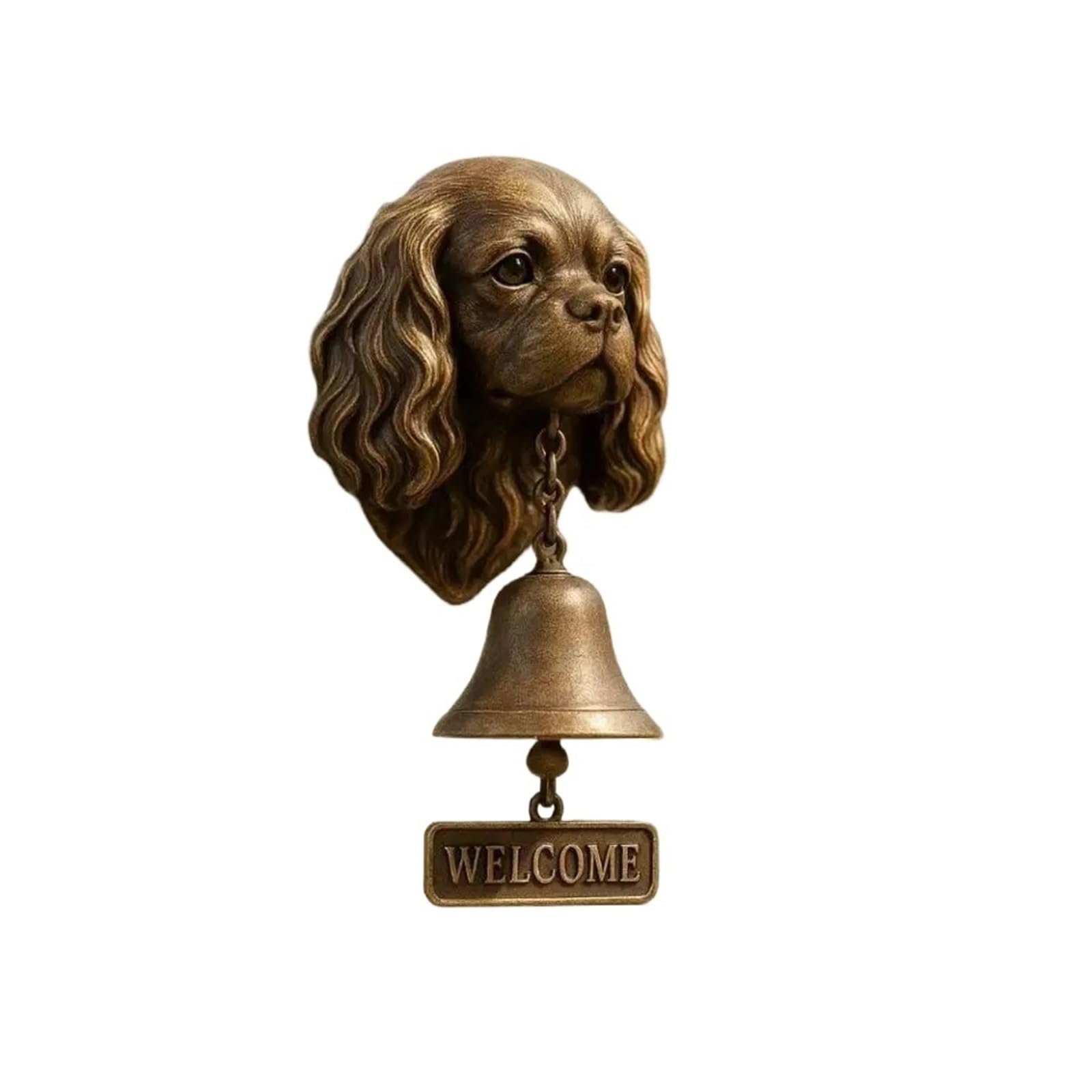 Mtksfdc Style 6 Wind Chimes For Garden Doorbell Dinner Bell Outdoor Dog Head Shape Vintage Farmhouse For Front Door Garden Sheds Cottage(Style 6)