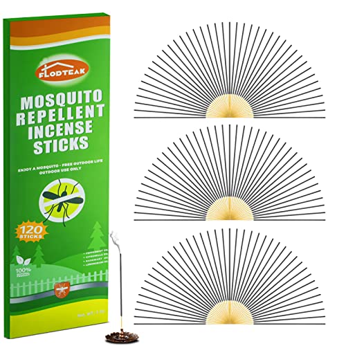 120 Pcs Mosquito Repellent Outdoor Patio, Citronella Incense Sticks For Garden Fishing Camping Yard Lawn, Mosquito Incense Sticks Made With Natural Ingredients & Deet Free Safe For Humans And Pets #TOP2