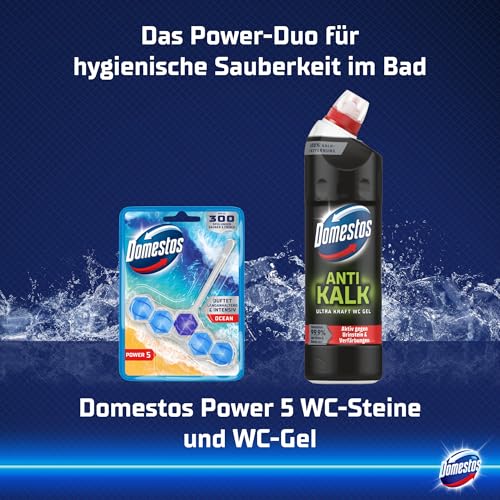 Domestos Anti Kalk Ultra Kraft WC Gel Reinigungsmittel gegen Urinstein und Verfärbungen für eine effektive WC Reinigung 750 ml 5