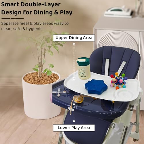 Image of StarAndDaisy Galaxy Star High Chair for Baby 6 Months to 5 Years / 6 in 1 Baby Feeding Chair with 7 Level Height Adjustment / 3 Mode Seat Adjustment /Baby High Chair with One Click Fold