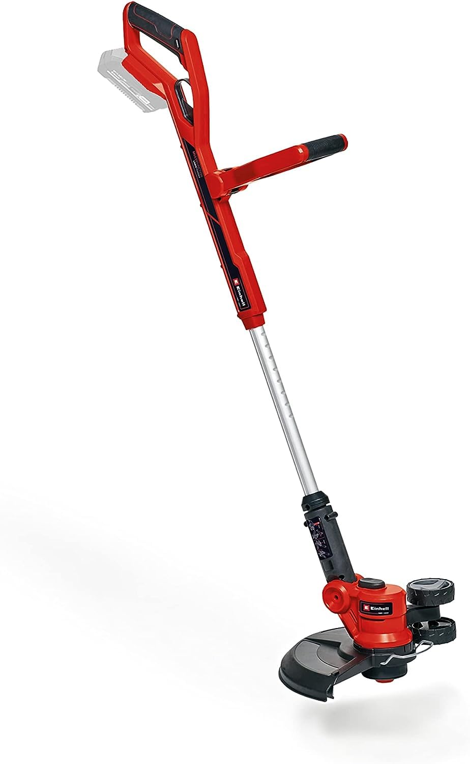 Einhell Recortadora de césped con batería GE-CT 18/30 Li-Solo Power X-Change (18V, Anchura de Corte 30cm, Cabezal Motor Giratorio 90º e inclinable, Incl. Bobina de Hilo sin batería)