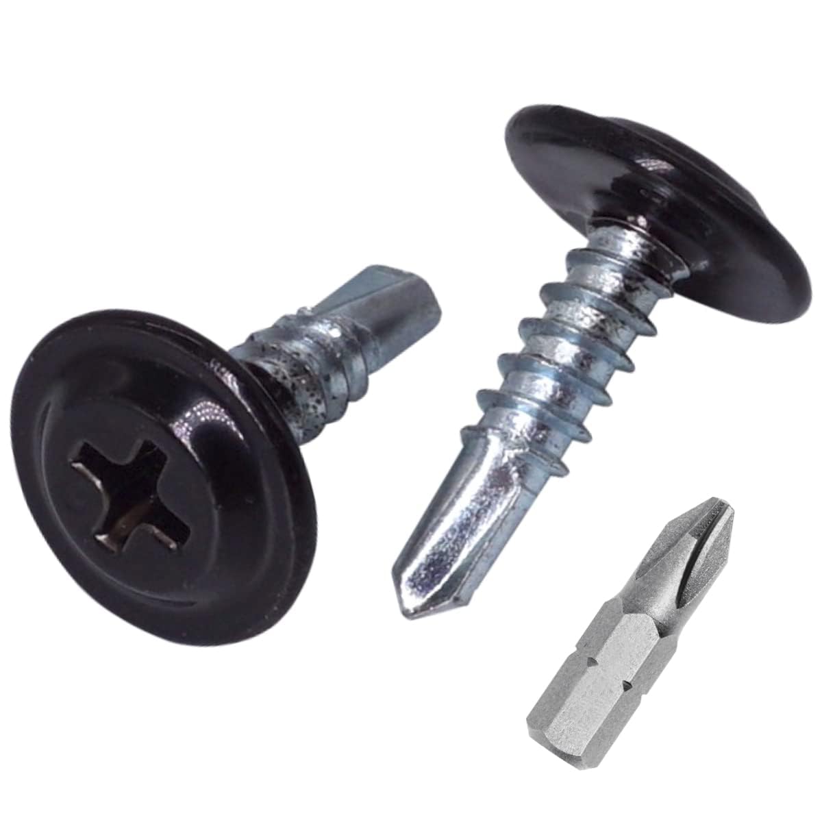 SKIR'CO (Pack of 150 pcs) Painted 4.2 x 16 mm Self Drilling Screws, Phillips Modified Truss Head, Sheet Metal Screw