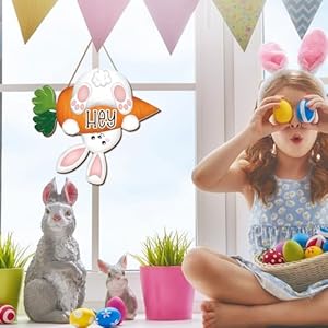 Easter Wooden Hanging Sign Hey Bunny Front Door Sign Cute Rabbit Carrot Wall Plague for Spring Holiday Indoor Outdoor Farmhouse Home Porch Window Decor Easter Wooden Hanging Sign Hey Bunny Front Door Sign Cute Rabbit Carrot Wall Plague for Spring Holiday Indoor Outdoor Farmhouse Home Porch Window Decor