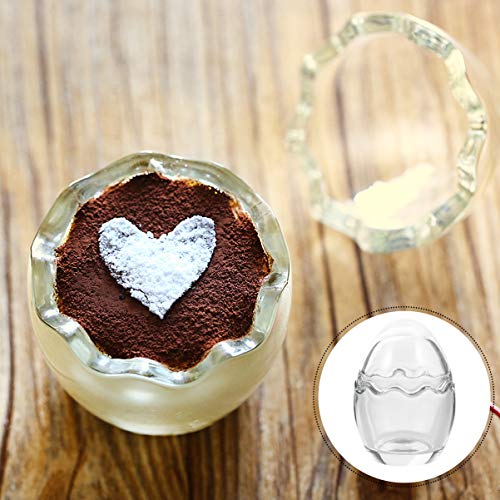 Cabilock Jam Jars 2Pcs Glass Yogurt Jars Clear Pudding Cup Crystal Dessert Bowls Dessert Cup Egg Shape Serving Mixing Bowls Glassware For Mousse Ice Cream Appetizers Dessert 100Ml Jelly Jars #TOP5