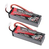 LiPo Battery 2S 5200mAh 50C 7.4V GOLDBAT RC LiPo Battery Hard Case Pack with Deans Plug for RC Evader BX Car Losi Buggy Team Associated Truck Truggy (2 Packs)