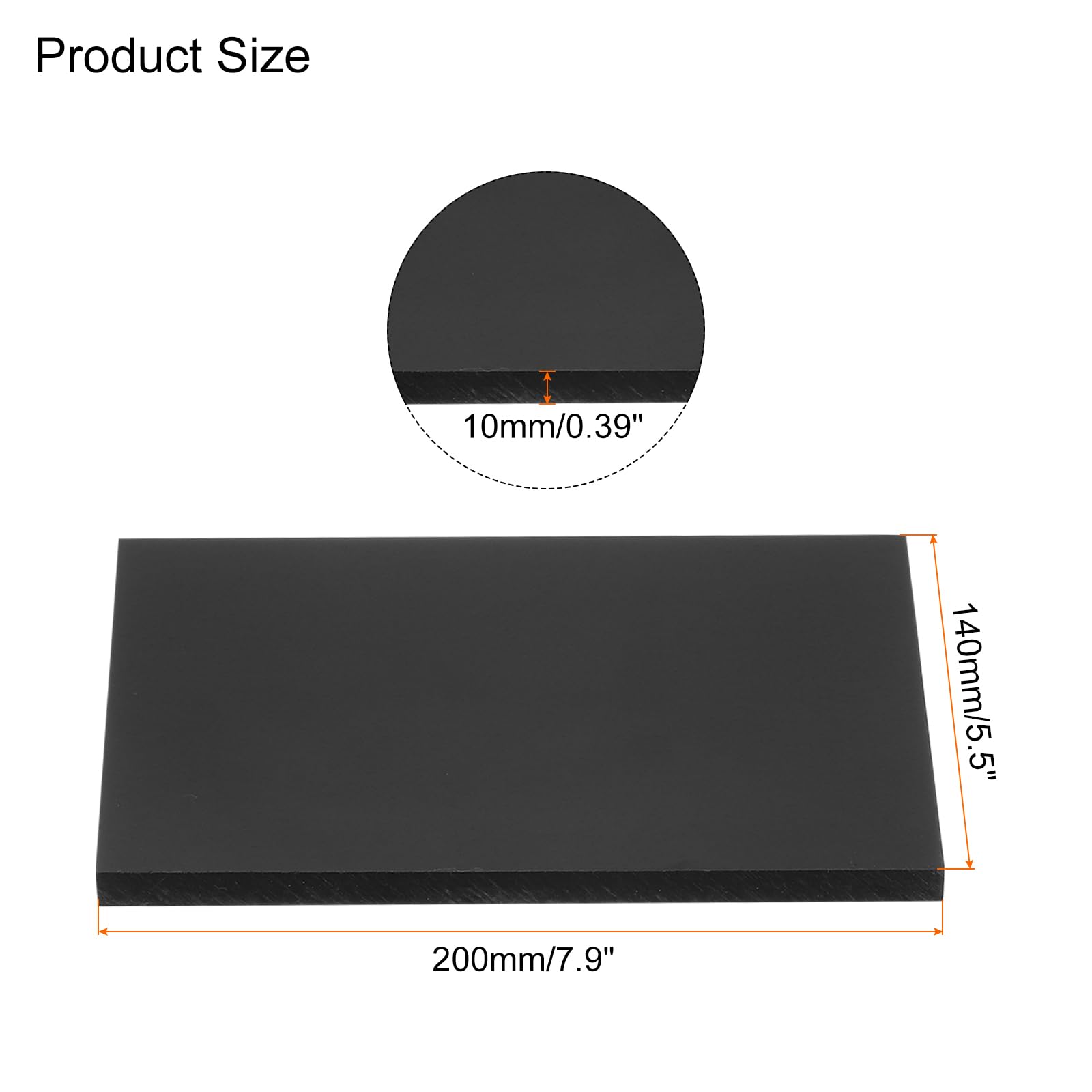 QUARKZMAN Almohadilla de Golpeo para Artesanía de Cuero, Tabla de Estampado para Cortar Agujeros de Perforación de Cuero, Nylon, Negro, 140x200x10mm / 5.5x7.9x0.39 Pulgadas