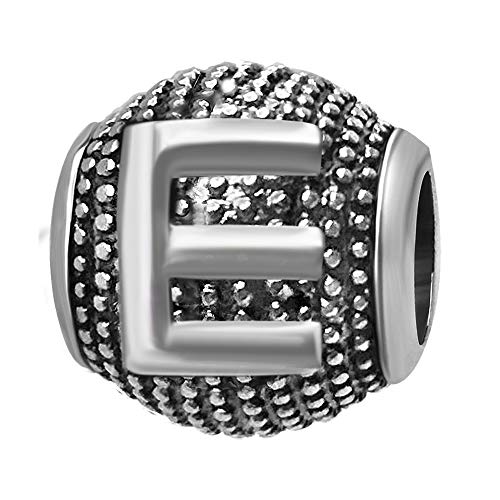 JMQJewelry Mothers Day Letters Initials E Alphabet Charms For Bracelets Elephant Friend Family Halloween Jewelry