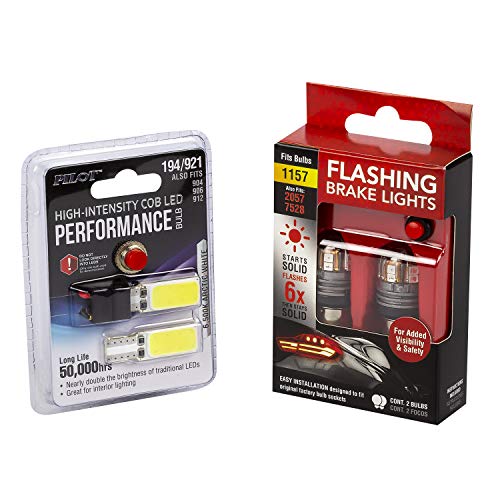 Pilot Automotive Bright 1157 1034 1178 2057 2357 7528 2057 1142 Red Led Strobing Flashing Brake Mini Bulb W/921 T8 T12 T15 192 194 168 175 920 Reverse White Led Mini Bulb Kit #TOP13