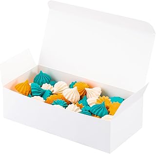 UnicoPak Paquete de 20 cajas de dulces de 1 libra, cajas de regalo pequeñas blancas de grado alimenticio para dulces de dulce de azúcar y chocolate, ideal para cumpleaños, fiesta de Navidad, negocios