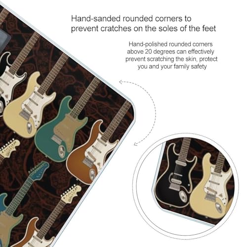 Báscula digital para baño con diseño Art Guitar Pattern miniatura 4