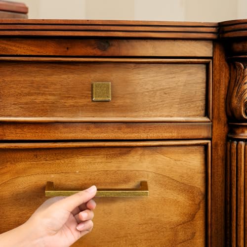 Vicycmc Antique Brass zinc Alloy Cabinet pulls,Vintage Retro 12-3/5 Inch （320mm） Hole Center Solid Cabinet Handles for Drawer,Cupboard, Wardrobe,Dresser 6 Pack by Vicycmc - Image 4