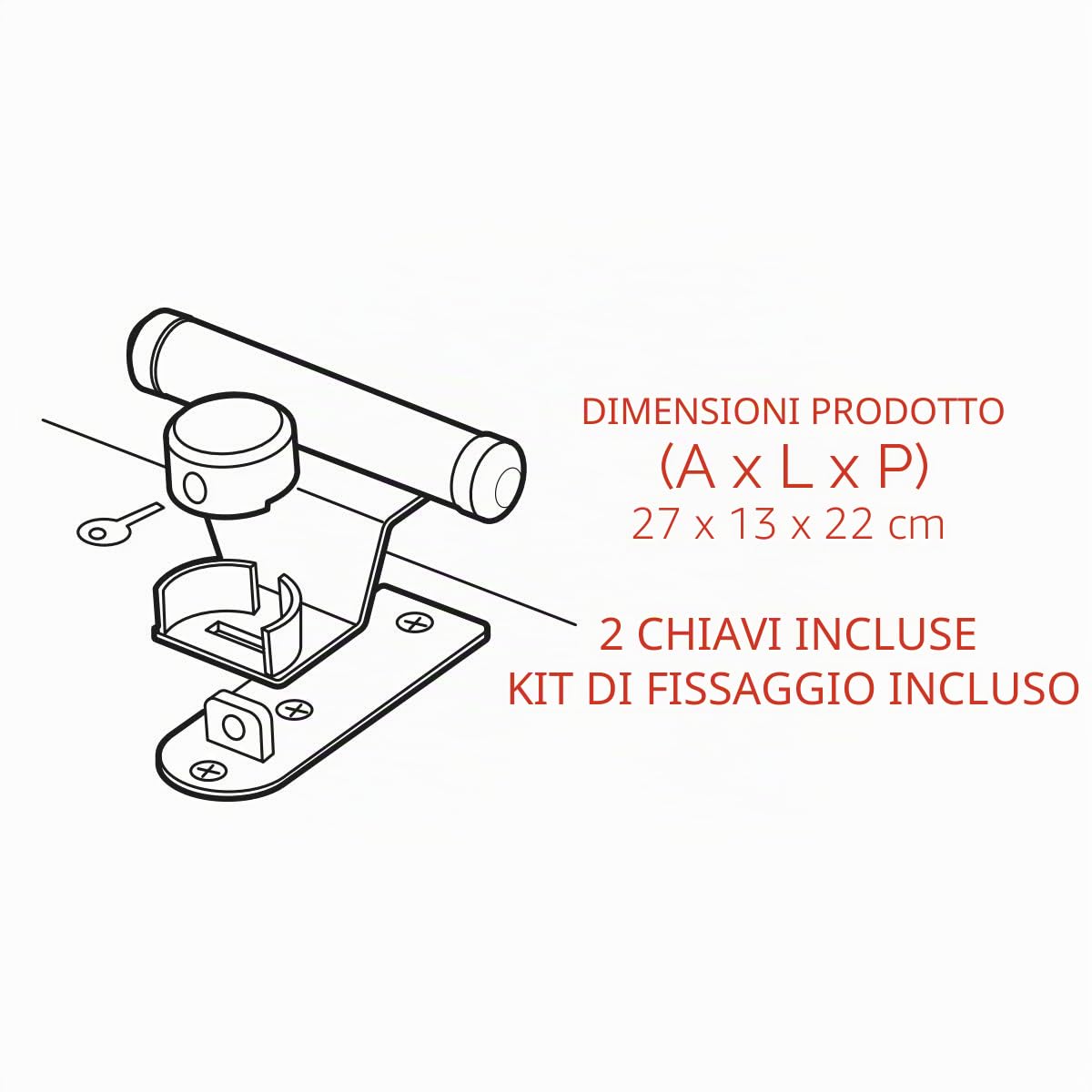 Master Lock 1488EURDAT Serratura per Porta del Garage Antifurto a Chiave, Ottima para Proteggere Porta Garage Basculante, Nero