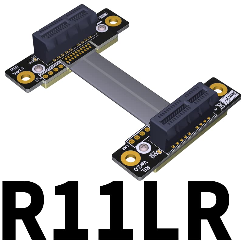 QJJ PCI Express x1 Jumpers para conector de borde, cable de 25cm, modelo R11NS (intercambio de señal Tx a Rx) miniatura 4