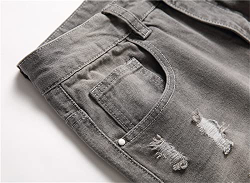 Maiyifu-GJ Men's Straight Leg Ripped Jeans Distressed Slim Fit Hip Hop Denim Jeans Casual Biker Jean Trousers with Hole3