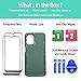 Jeylly 3 in 1 for Samsung Galaxy A24 Case, Galaxy A24 4G Case with [2 Pack Tempered Glass Screen Protector] Hybrid Hard Plastic Soft Silicone Bumper Shockproof Rugged Cover for Samsung A24 4G, Green