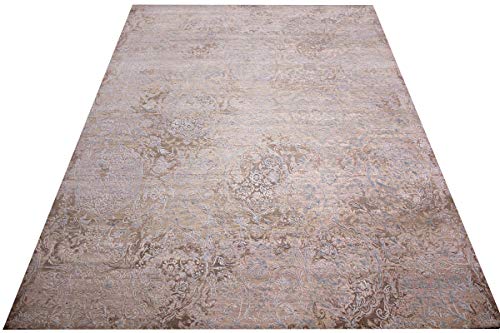 ETFA - Moderner Orientteppich Agra Luxury - Beige/Silber - 367x273 cm - LAGERVERKAUF
