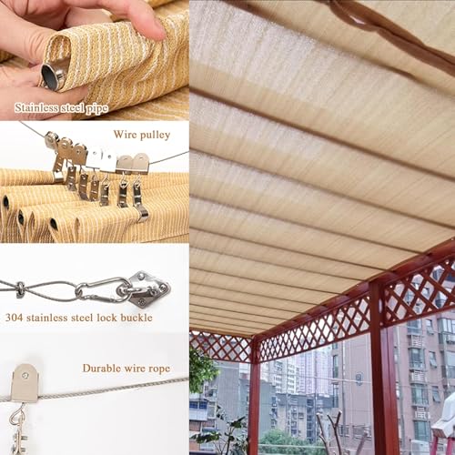 Auvent rétractable pour pergola - Solution pare-soleil en forme de U contre la chaleur - 6