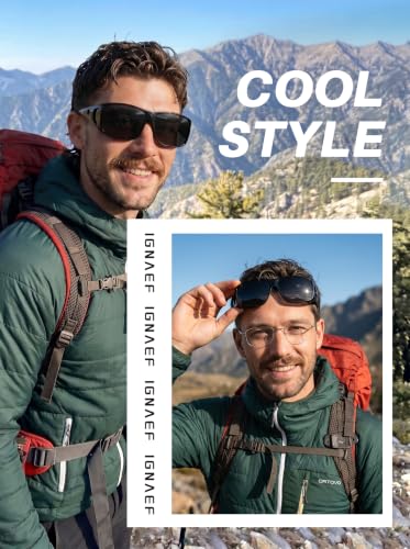 Image of IGnaef Fit Over Sunglasses for Men Polarized Wrap Around glasses with UV Protection IF0312