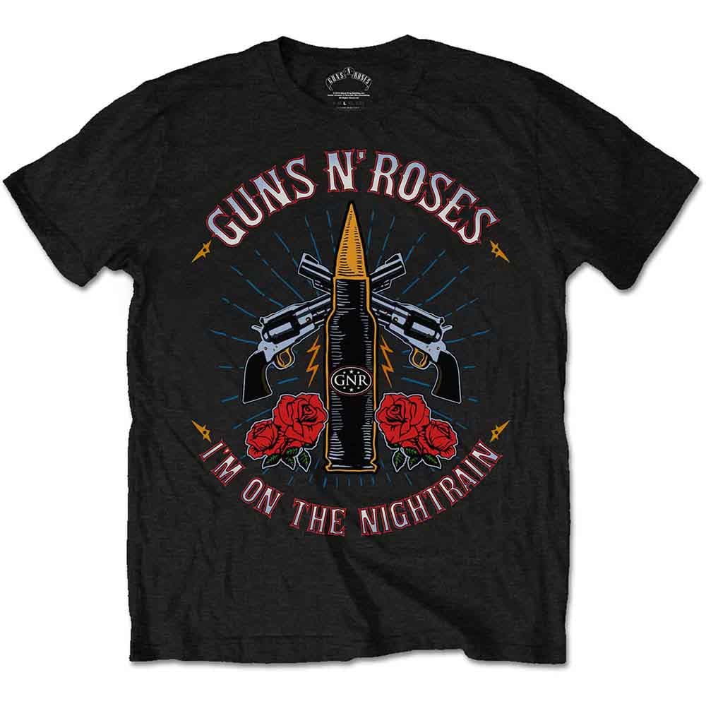 Rockoff Trade Men's Guns N' Roses Night Train T-Shirt, Black, Small