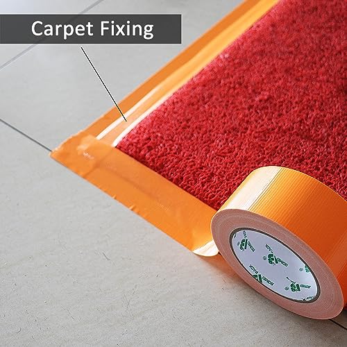 Image of BOMEI PACK Duct Tape Orange, Heavy Duty Strong Industrial Color Duct Tape 9mil x 1.88inch x 30yds for Packing and Repairing