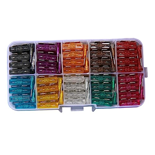 Luxshiny 100 fusibles automotrices para automóviles medianos, protección segura con diversas corrientes, durabilidad confiable miniatura 1