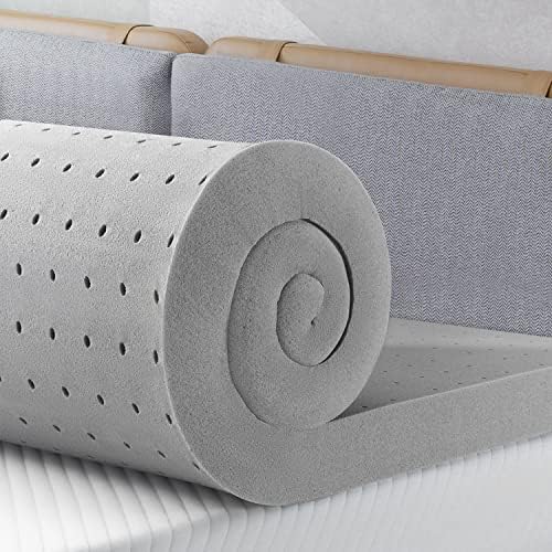 BedStory Memory Foam Mattress Topper Charcoal Mattress Topper Twin 3