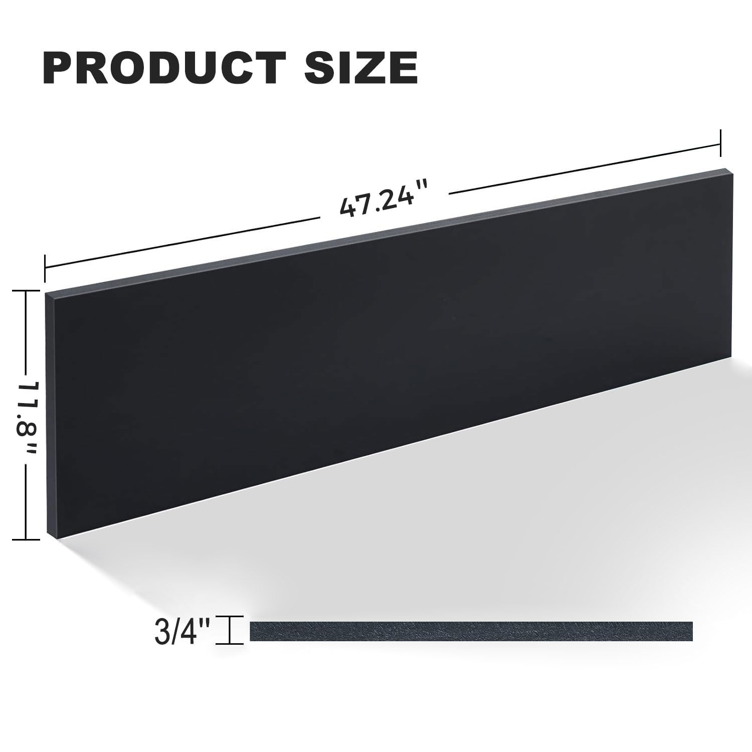 Black HDPE Sheet - Durable Plastic Board for Crafts -2