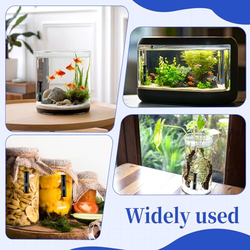 Image of 6PCS Temperature Sticker Strips Fish Tank Thermometer Aquarium Temperature Sticker, Easy-to-Read 61-122℉(16-50C) Terrarium Adhesive Water Thermometer Test for Fish Tank Aquarium(3.54 inch x 0.79 inch)
