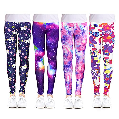 Image of ZukoCert Girls Leggings Multipack - Soft Comfortable Athletic Leggings for Girls 4-12 Years