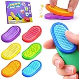 Fidget Sensory Toys for Kids Adults - 6 Pack Silicone Textured Sensory Slider for Kids Calming - Magnetic Stress Fidget Toys for Students Anxiety Relief - ADHD Small Fidget Toys for Classroom Prizes