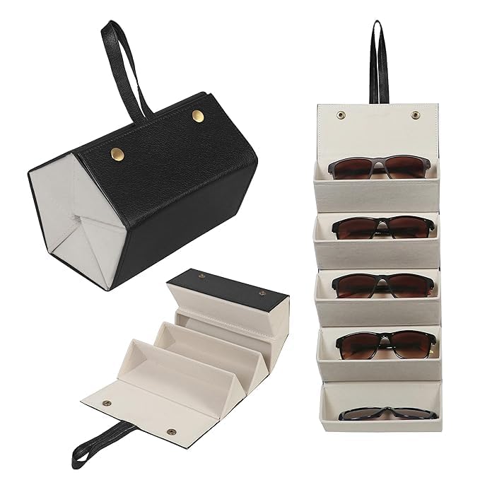 QONETIC Sunglasses Organizer with Slots, Travel Glasses Case Storage Portable Sunglasses Storage Case Bag - Review, Price and Buying Guide