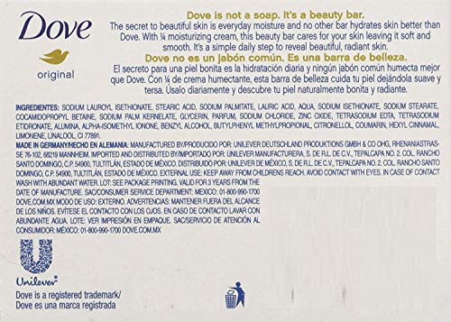 Image of Dove Beauty Cream Bar Soap White 100g /3.5 oz (Pack 3 bars)