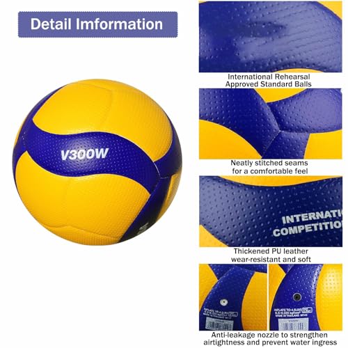 Image of iFCOW Beach Volleyball - Official Size 5 Indoor /Outdoor Volleyball for Teens & Adults