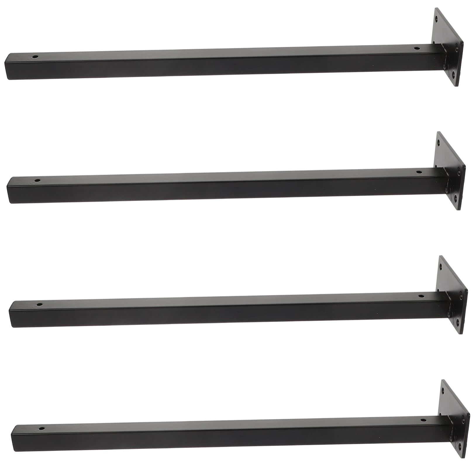 HOMSFOU 4pezzi Staffa Per Cartello Sospeso in Acciaio Inox Supporto Per Mensole Galleggianti Nero Staffe Rinforzo Per Mensole Ferramenta Per Montaggio Parete Incluso