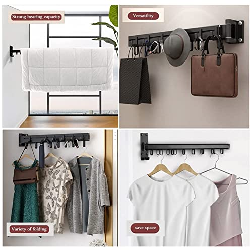 Séchoir à linge mural rétractable en aluminium robuste pour salle de bain - 3