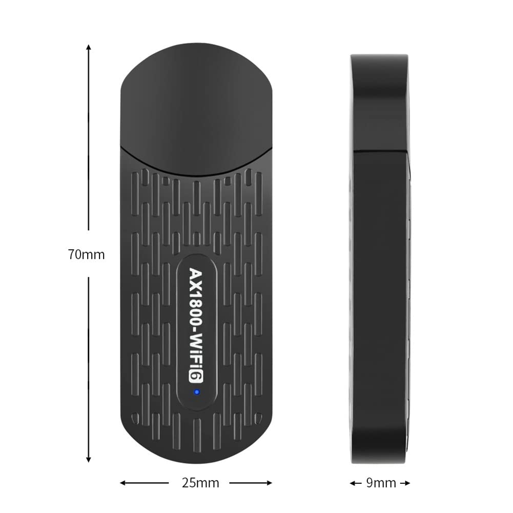 Adattatore WiFi USB 1800 Mbps Dual Band AX1800 2.4G/5GHz scheda di rete WiFi Dongle USB3.0 per PC, laptop, Windows