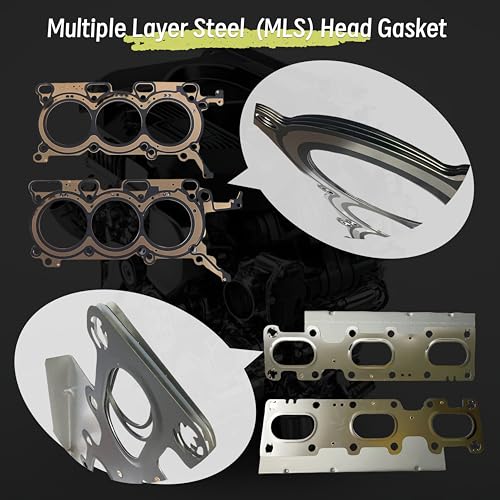 Image of Cylinder Head Gasket Set HGS4213 Compatible with Ford Explorer Edge Flex Taurus Police Interceptor Sedan 3.5L V6 DOHC 24V 3496cc 213cid VIN 8 VIN C
